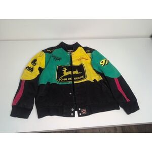 Size XXL - 90s Jeff Hamilton Chad Little John Deere Roush Vintage Nascar Jacket